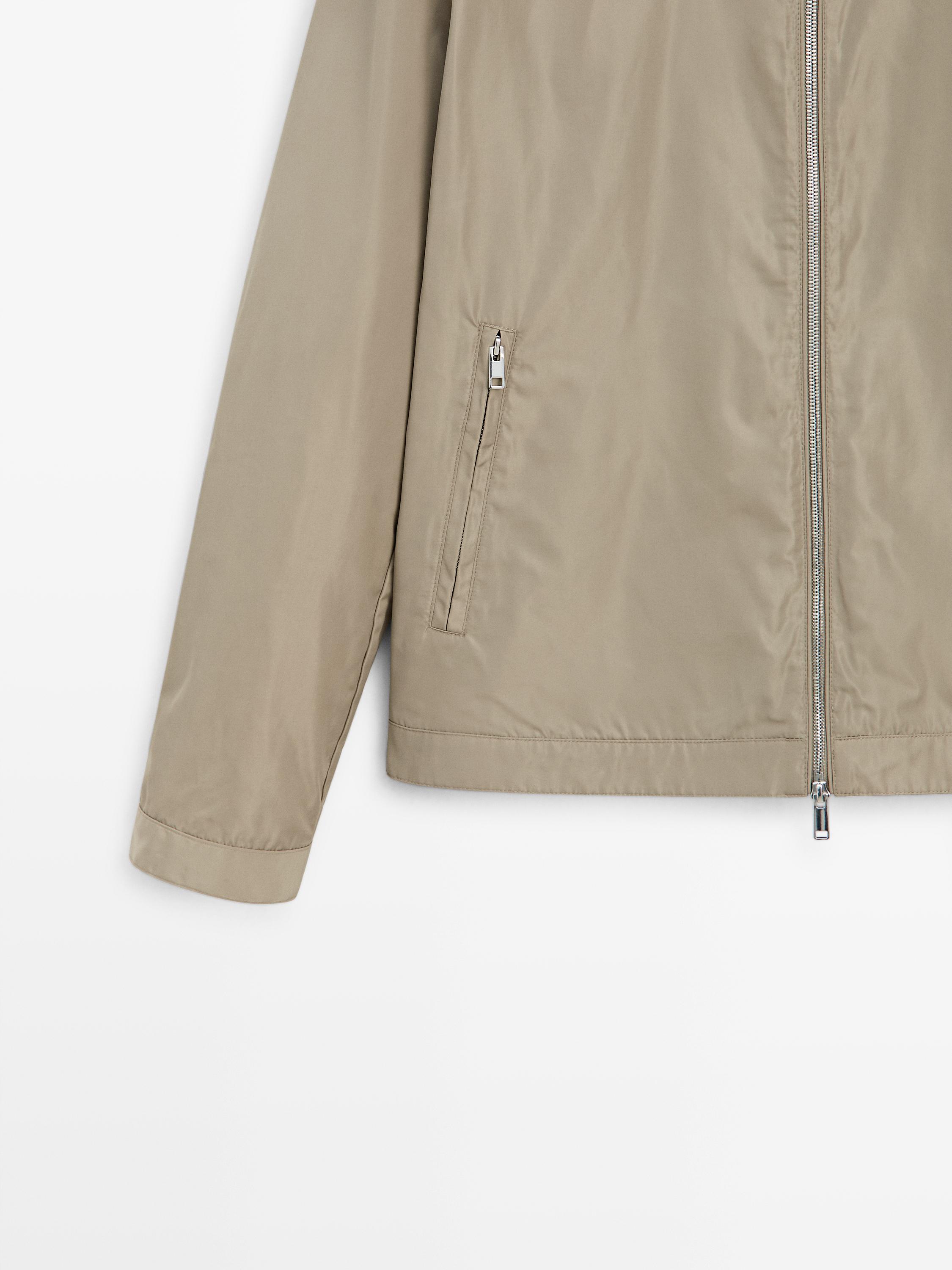 Short technical fabric jacket